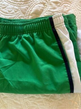 Nike Green Pants with White and Black Side Stripe. EUC. Large